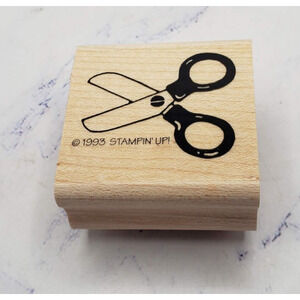 Stampin' Up! Scissors Wood Mounted Rubber Stamp